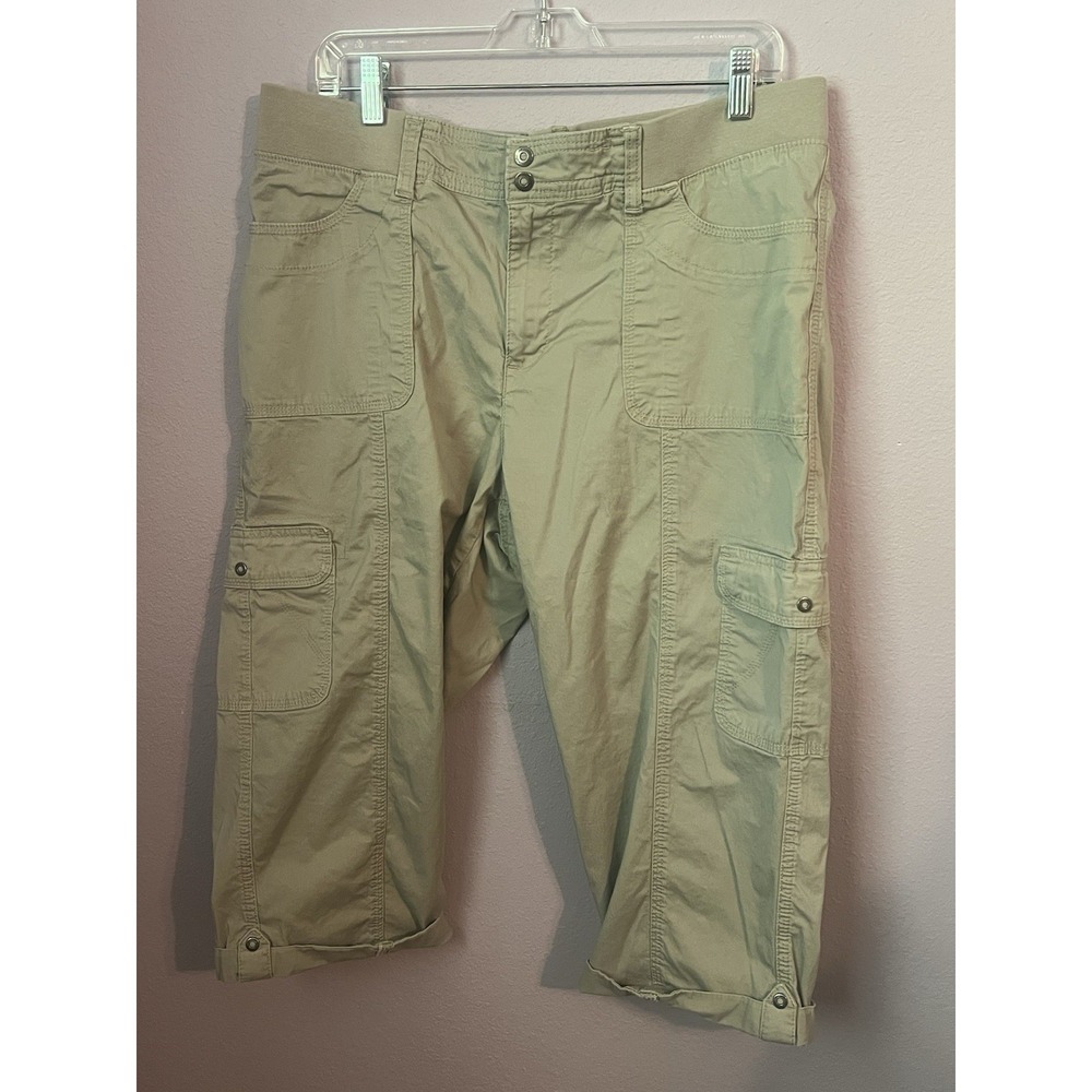 Lee Platinum Label Cargo Khaki Capri Pants Size 16